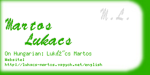 martos lukacs business card